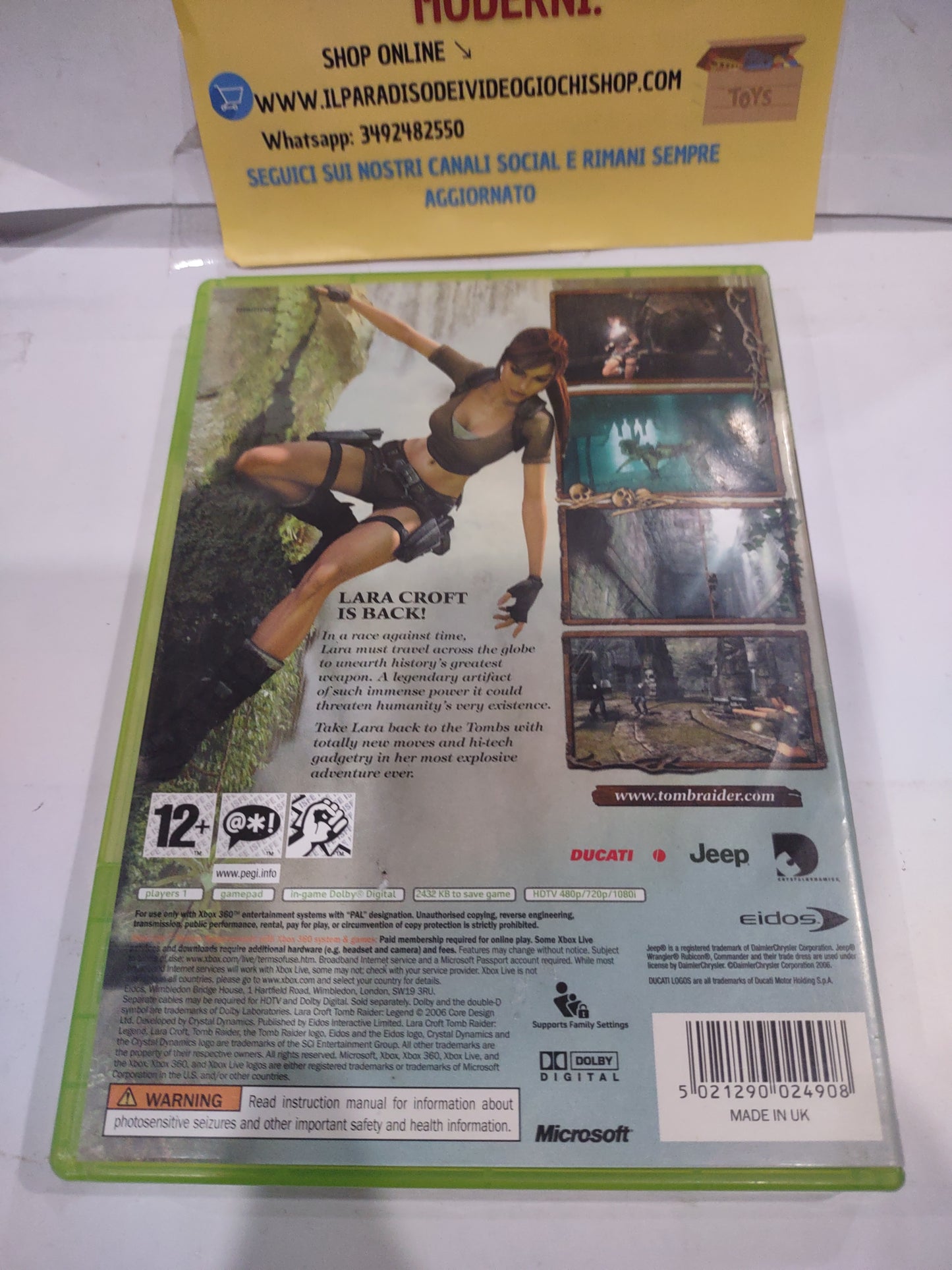 Gioco Xbox 360 Lara Croft tomb Raider Legend