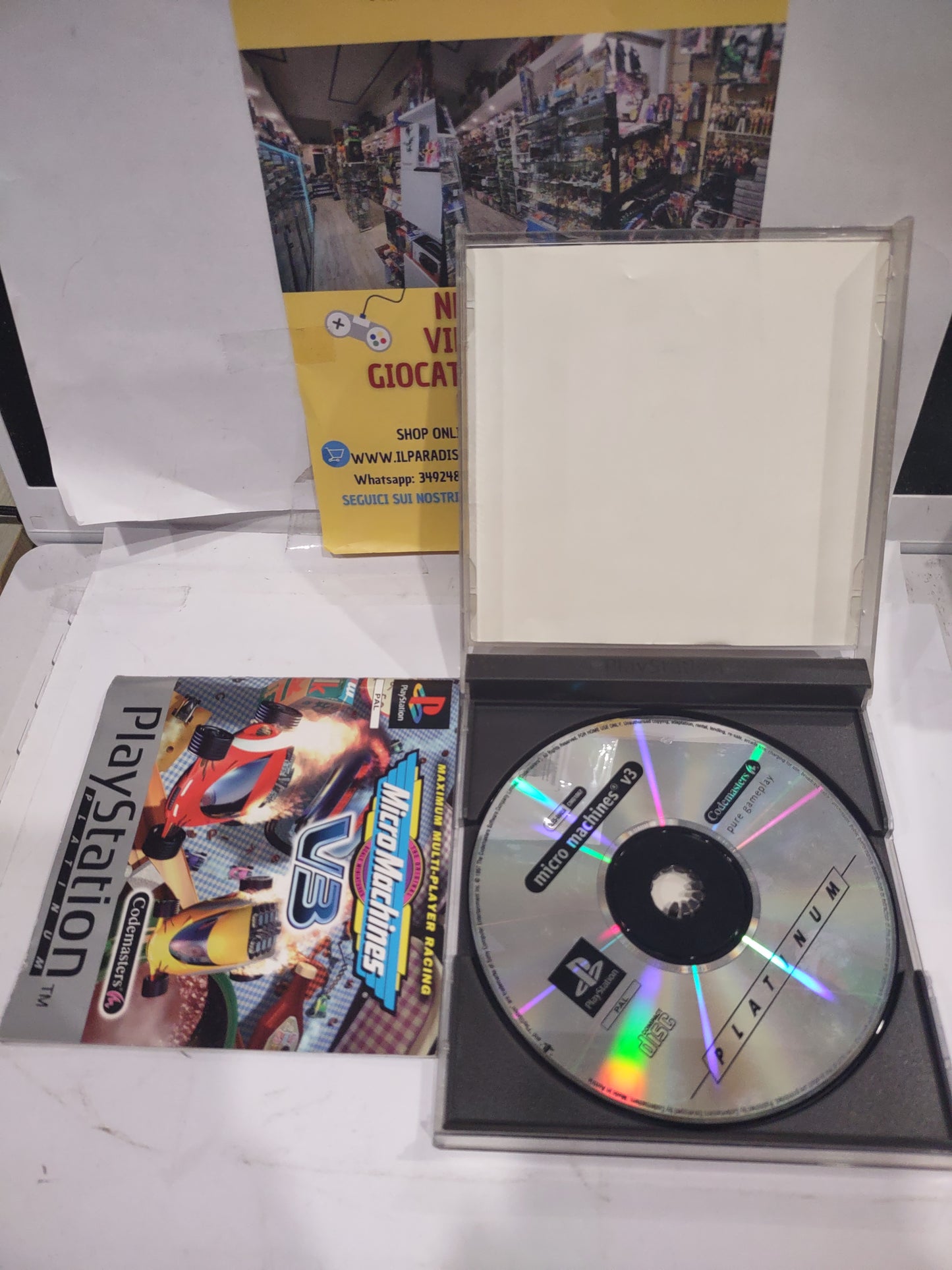 Gioco PlayStation PS1 Platinum micro machines v3