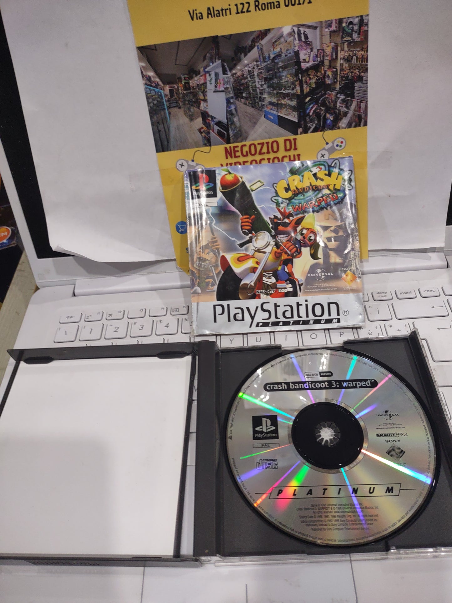 Gioco PlayStation PS1 crash Bandicoot warped 3