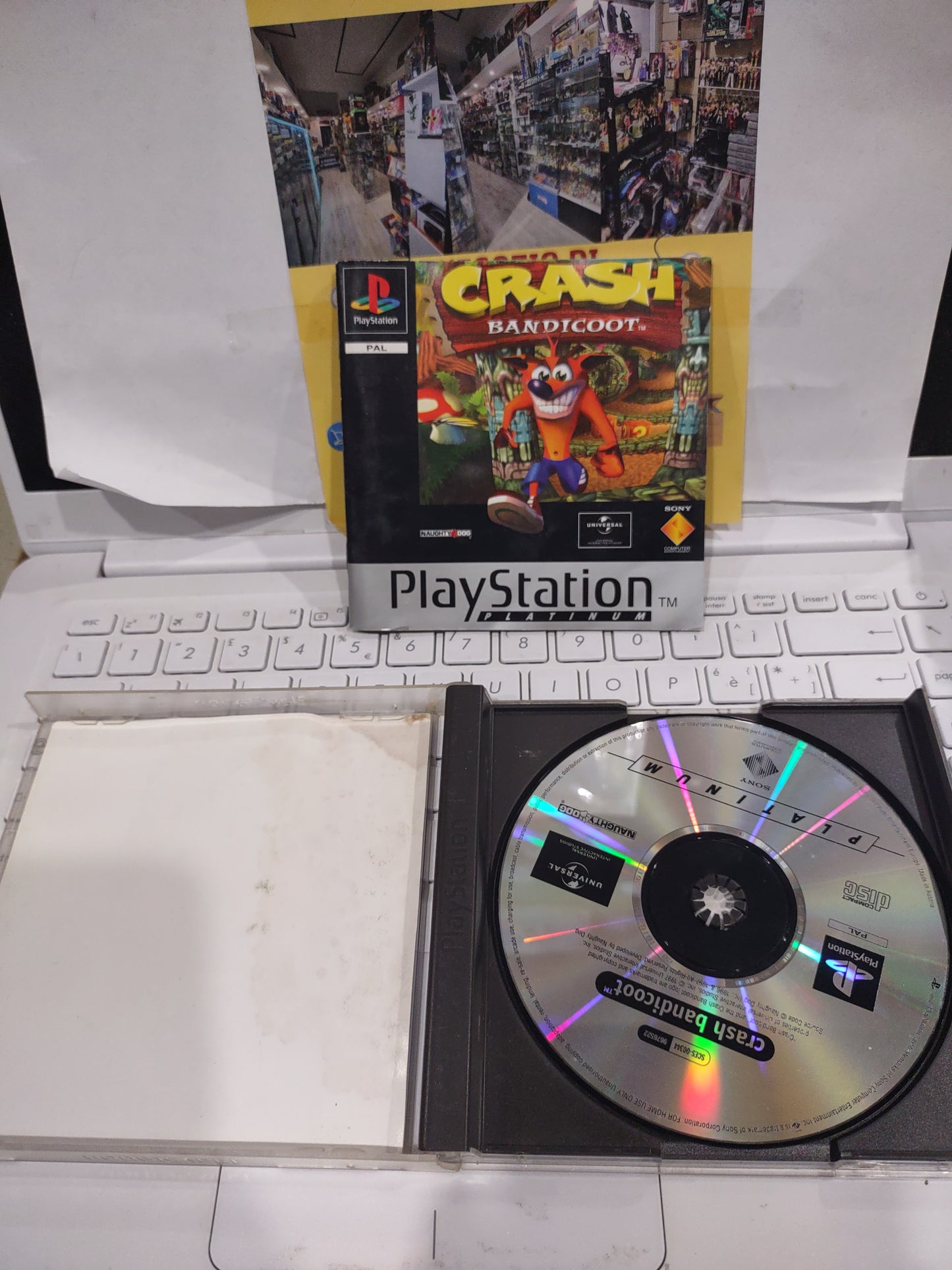 Gioco PlayStation PS1 crash Bandicoot 1 Platinum multi Ita
