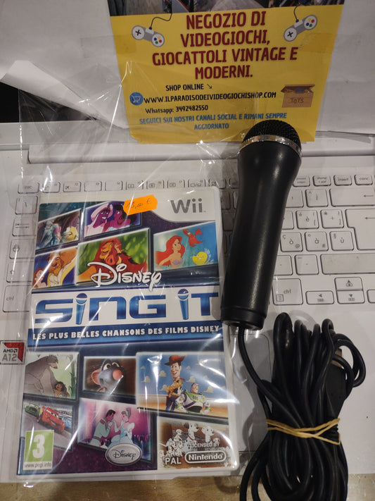 Gioco con microfono Nintendo Wii Disney sing It