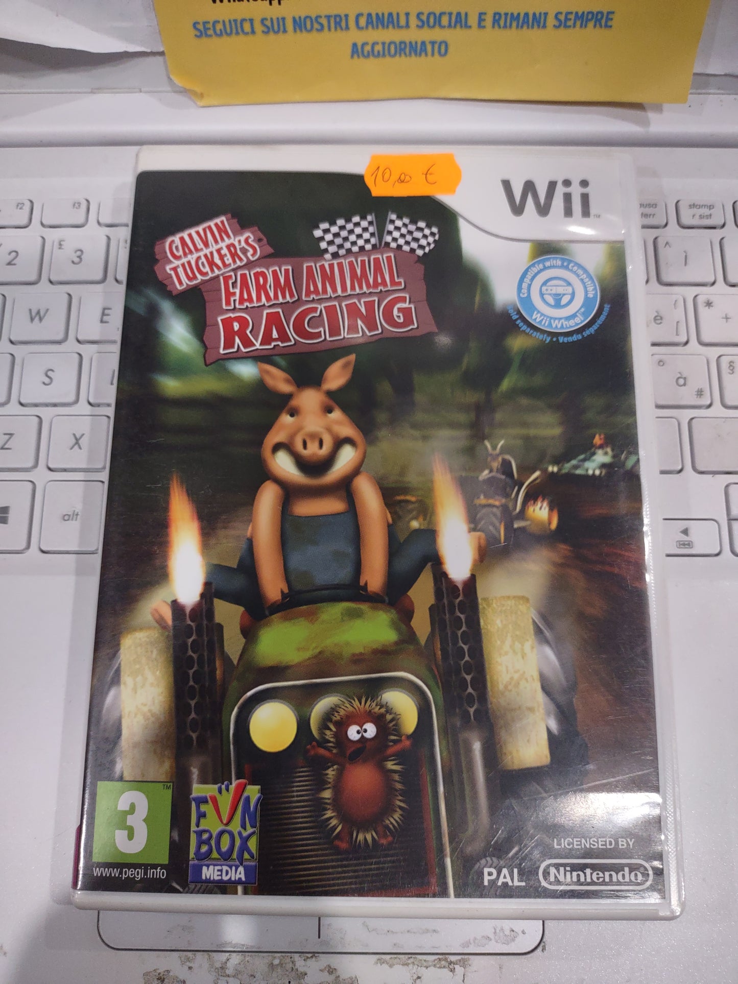 Gioco Nintendo Wii Calvin tucker 's farm animal racing