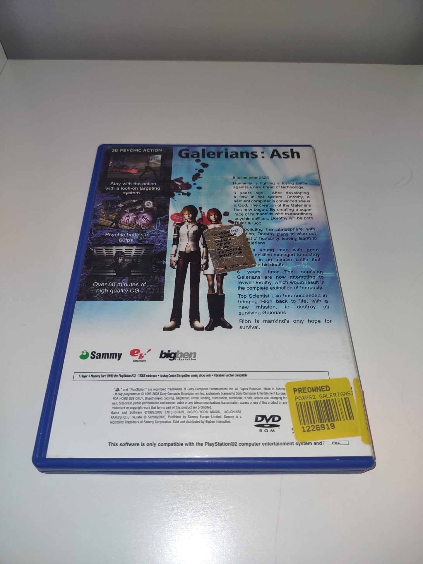Gioco PlayStation PS2 Galerians : ash