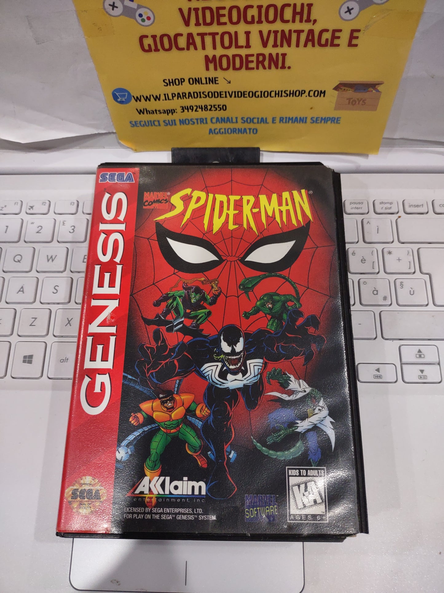 Gioco Sega Mega drive Genesis Marvel comics spider-man animated series