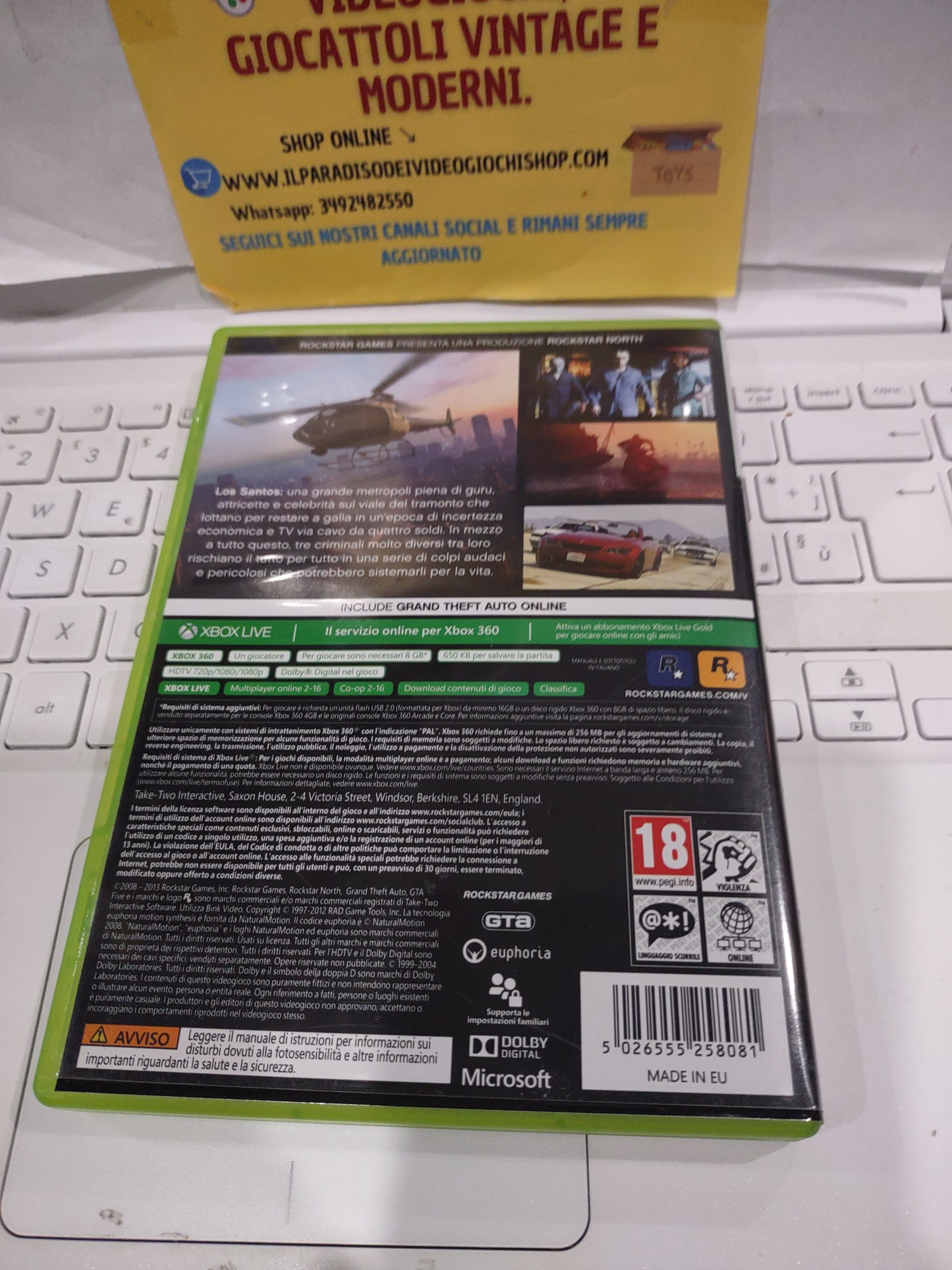 Gioco Xbox 360 GTA v Grand theft auto five