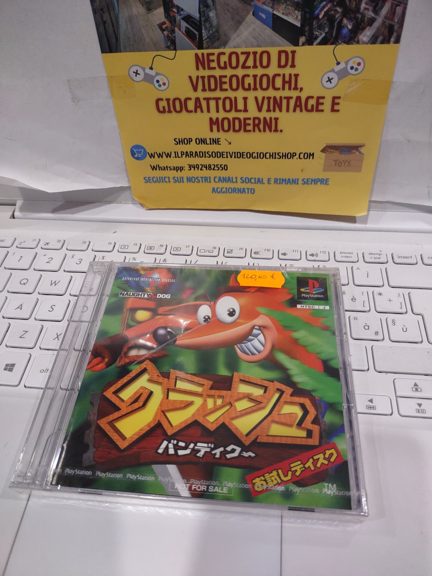 Gioco PlayStation PS1 crash Bandicoot demo trial disc Limited sealed Japan