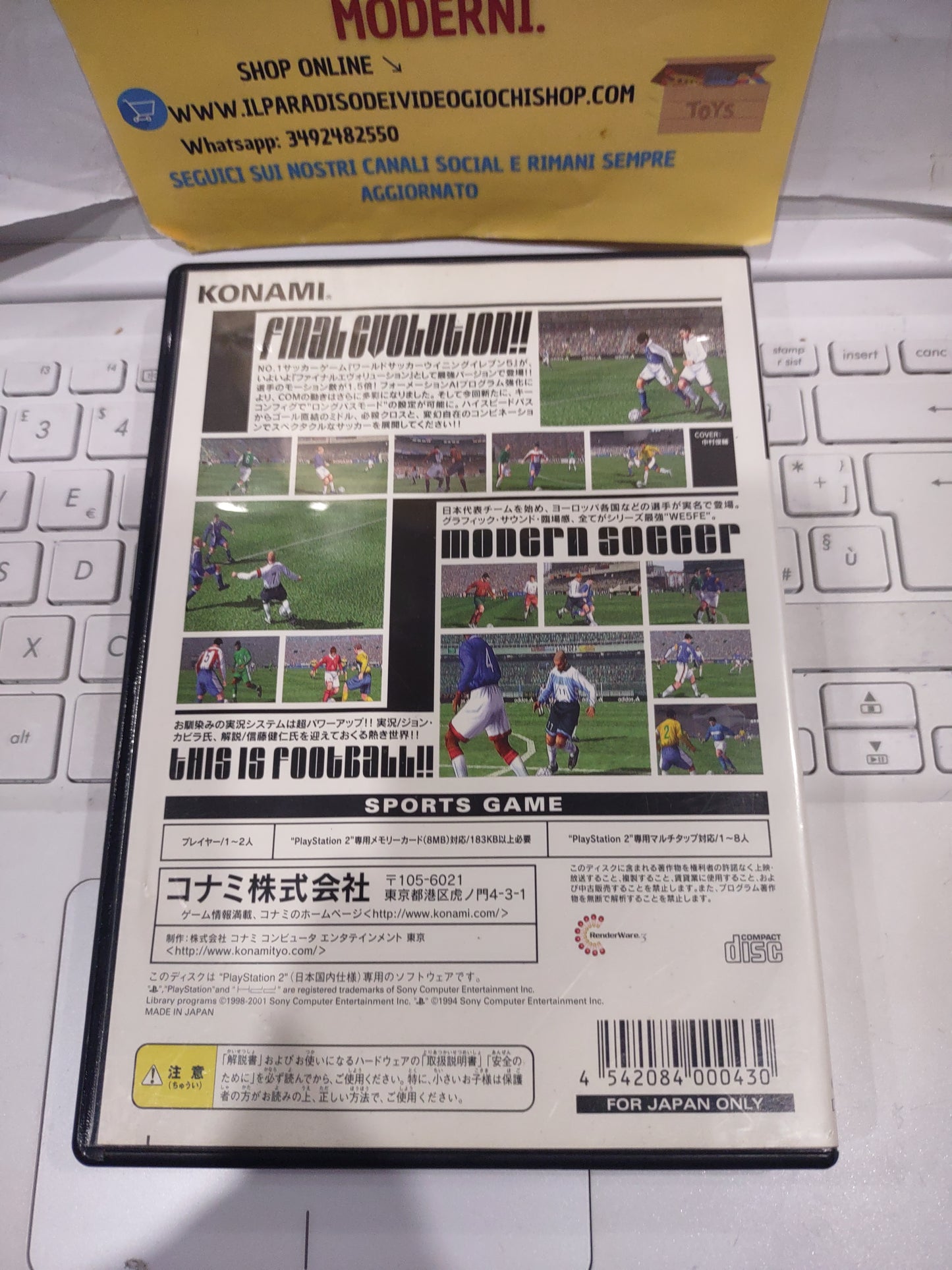 Gioco PlayStation PS2 winning Eleven 5 world soccer Japan