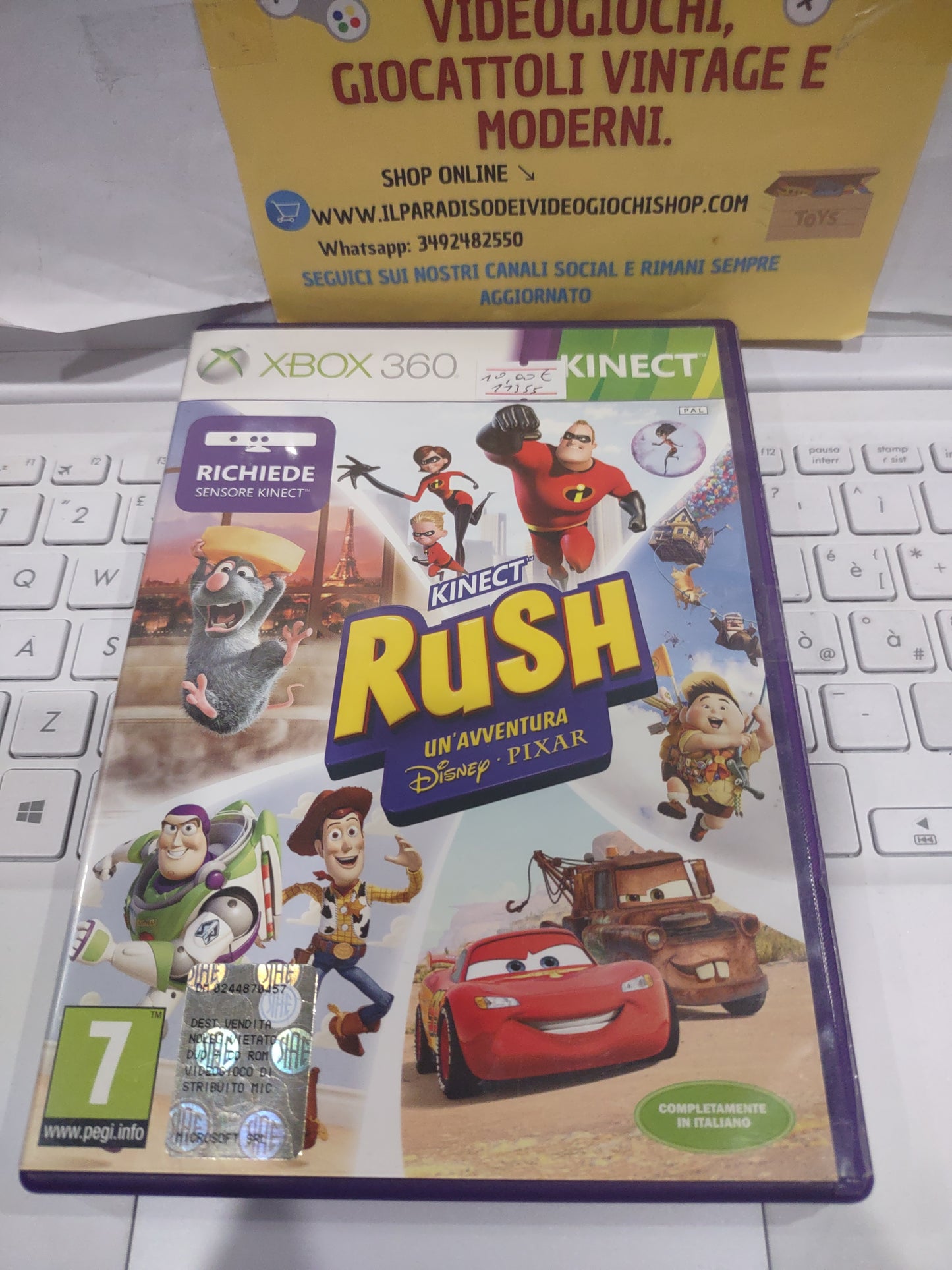 Gioco Xbox 360 Kinect Rush un avventura Disney Pixar