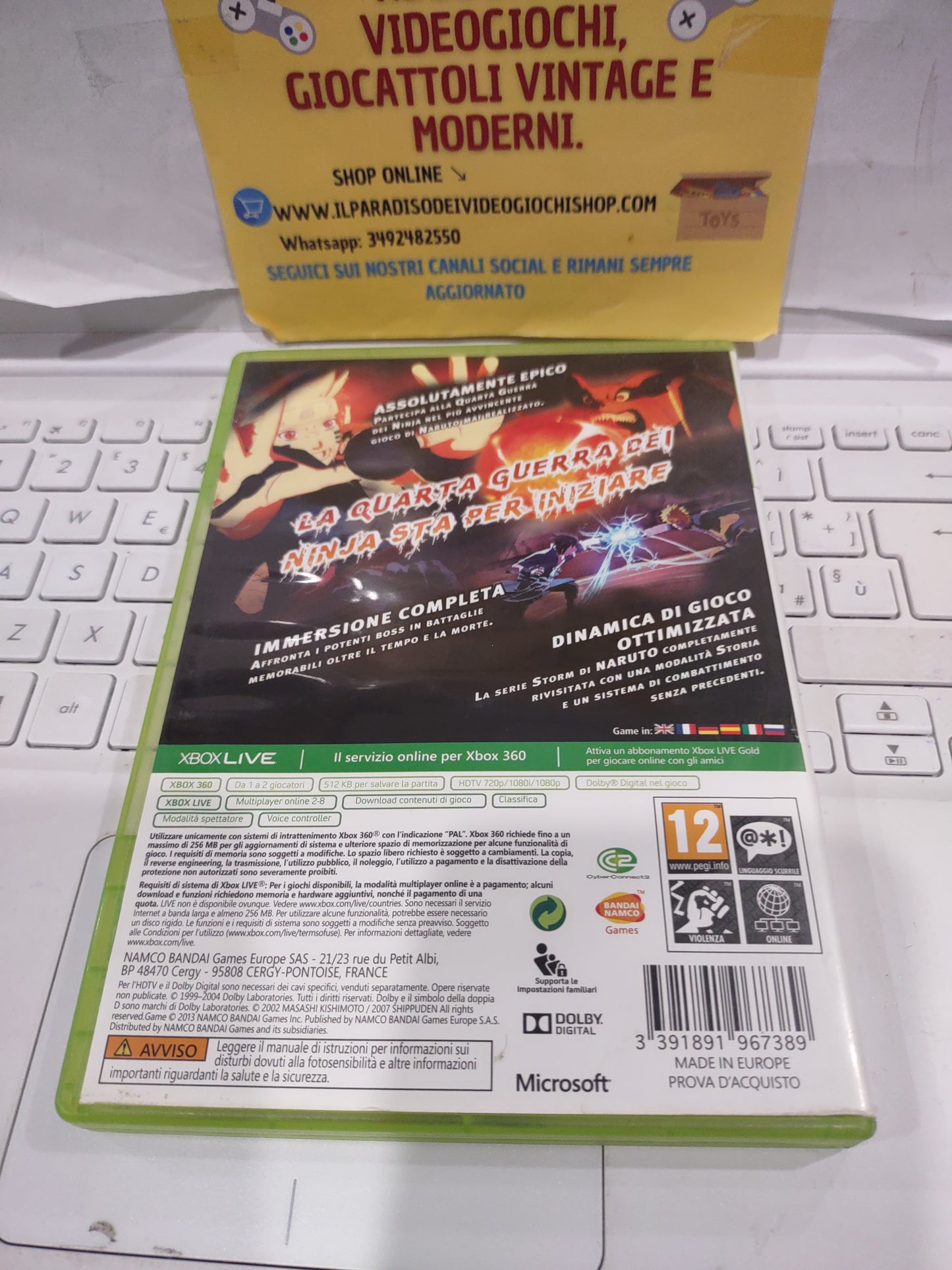 Gioco Xbox 360 Naruto Shippuden ultimate ninja storm 3