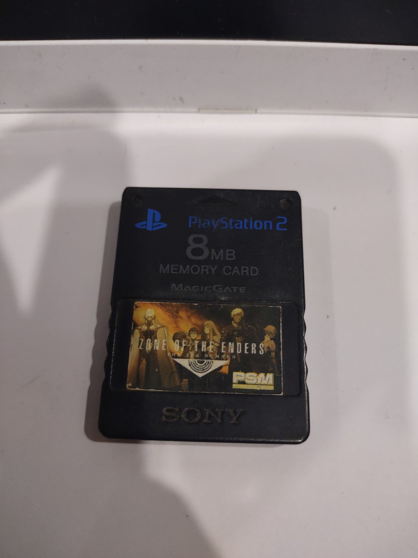 Memory card originale PlayStation PS2 8mb Black con adesivo psm zone of the enders