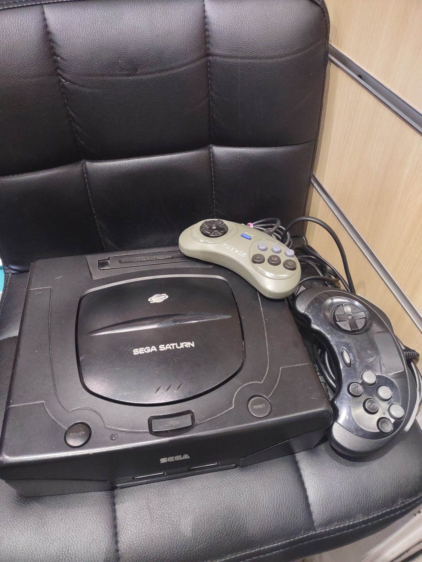 Controlla sega Saturn Black usa version con due pad