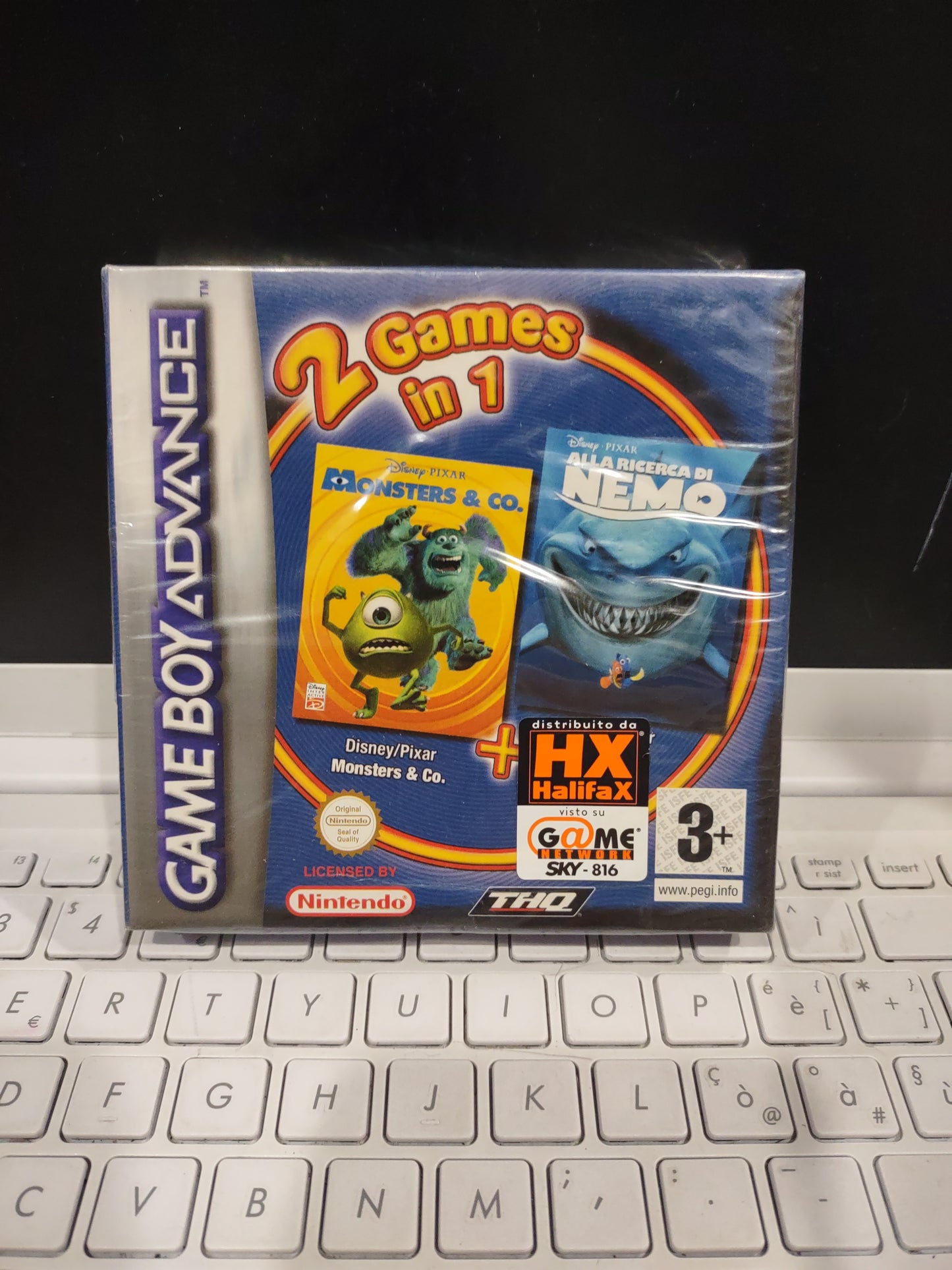 Gioco Nintendo game boy Advance 2 games in 1 alla ricerca di Nemo e Monsters & co Disney
