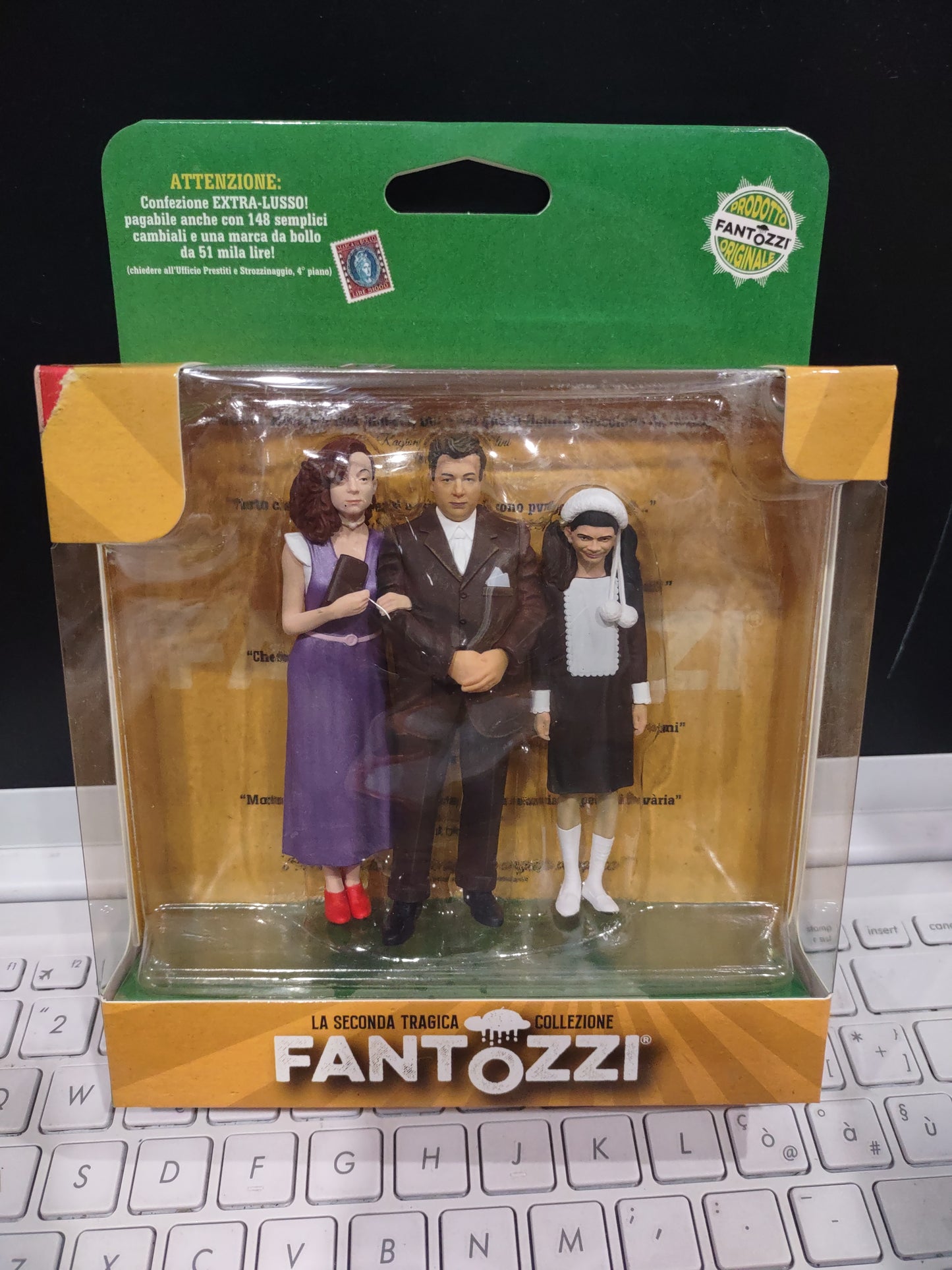 Action figures statuetta prodotto originale Fantozzi famiglia confezione extra lusso