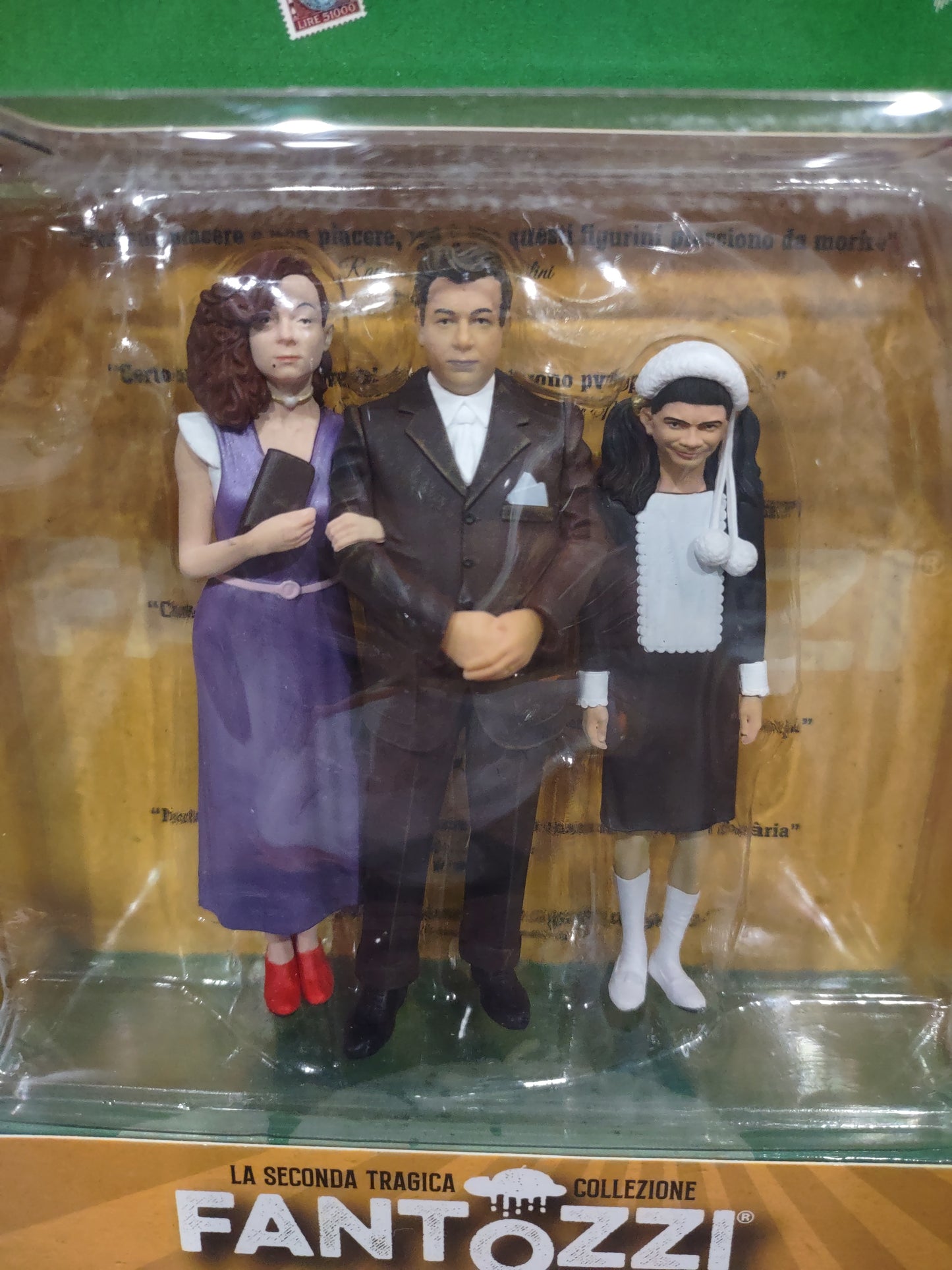 Action figures statuetta prodotto originale Fantozzi famiglia confezione extra lusso