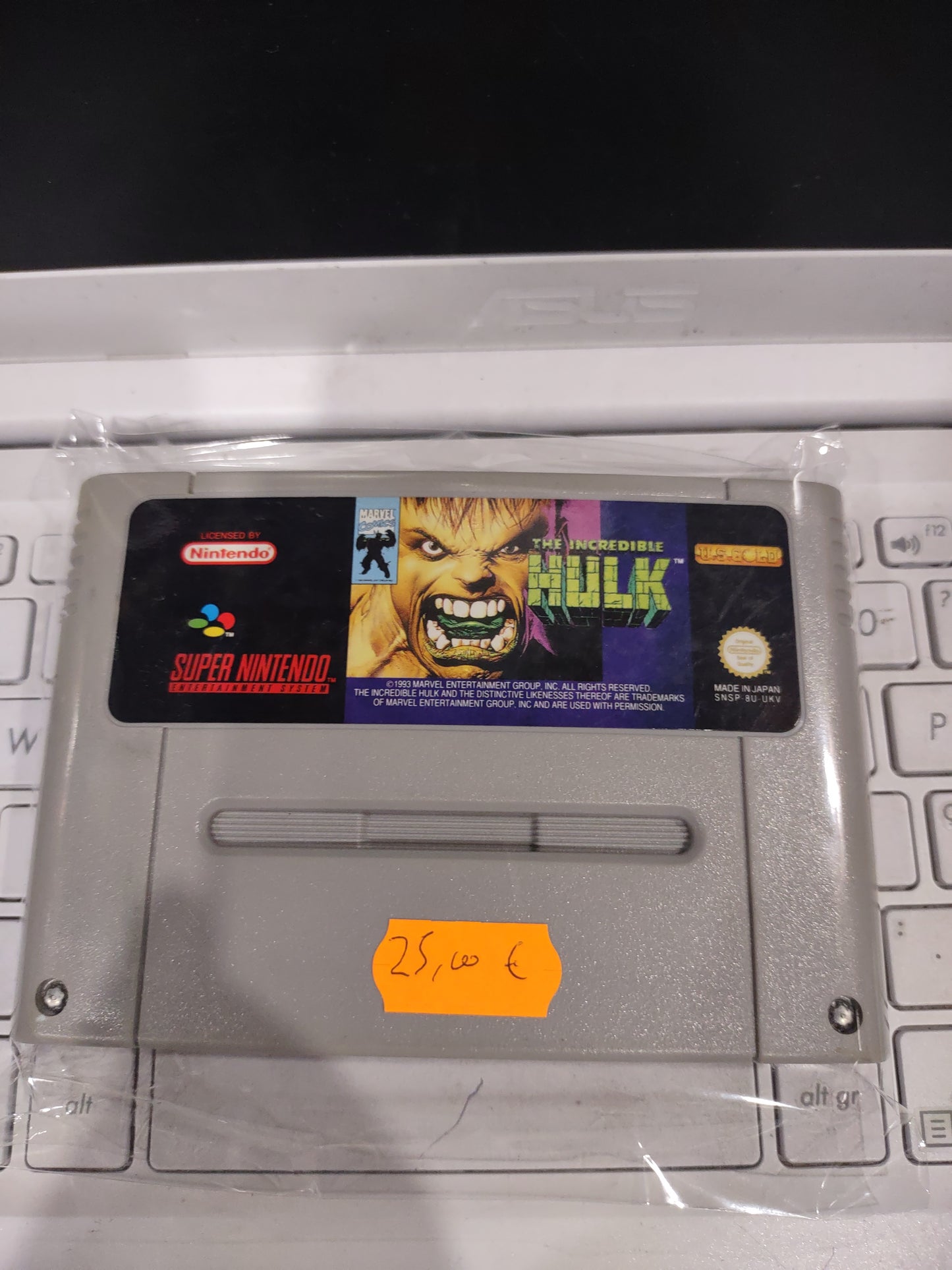 Gioco snes Super Nintendo the incredibles Hulk