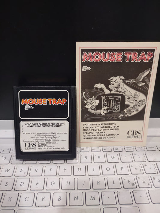 Gioco Atari CBS cartuccia e istruzioni mouse trap