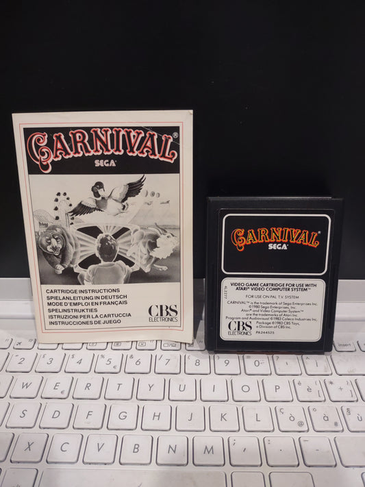 Gioco Atari cartuccia e istruzioni CBS sega Carnival