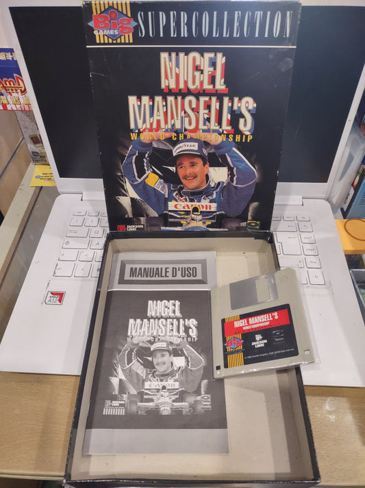 Gioco PC computer floppy disk Nigel Mansell world Championship