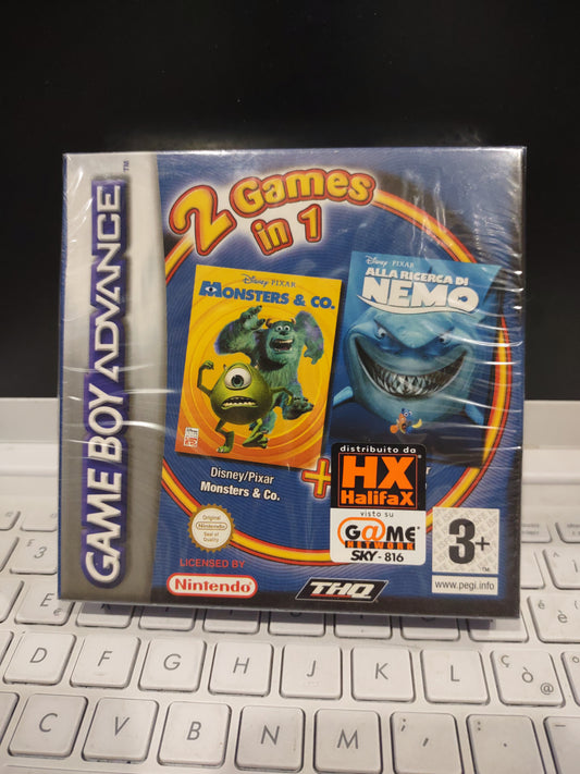 Gioco Game boy Advance Nintendo 2 games in 1 Disney Monsters & co alla ricerca di Nemo