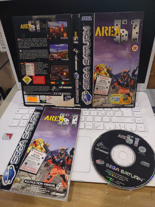 Gioco sega Saturn area 51 PAL Eur