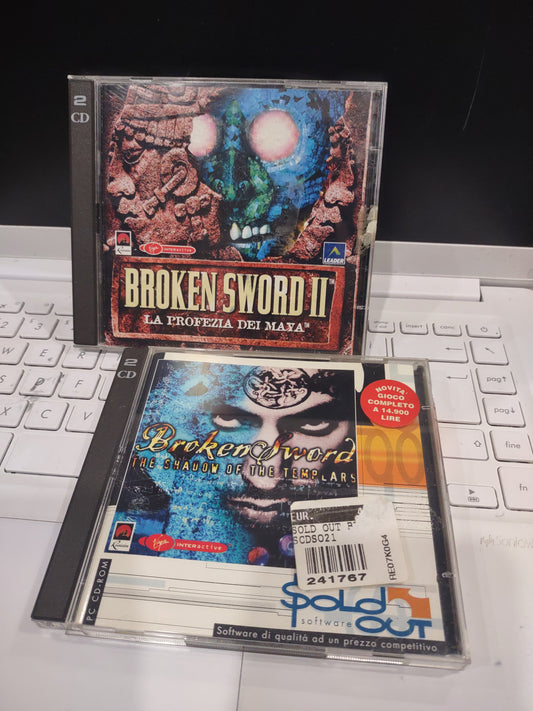 Gioco saga pc computer broken sword 1 e 2 la profezia dei Maya e the Shadow of the templars