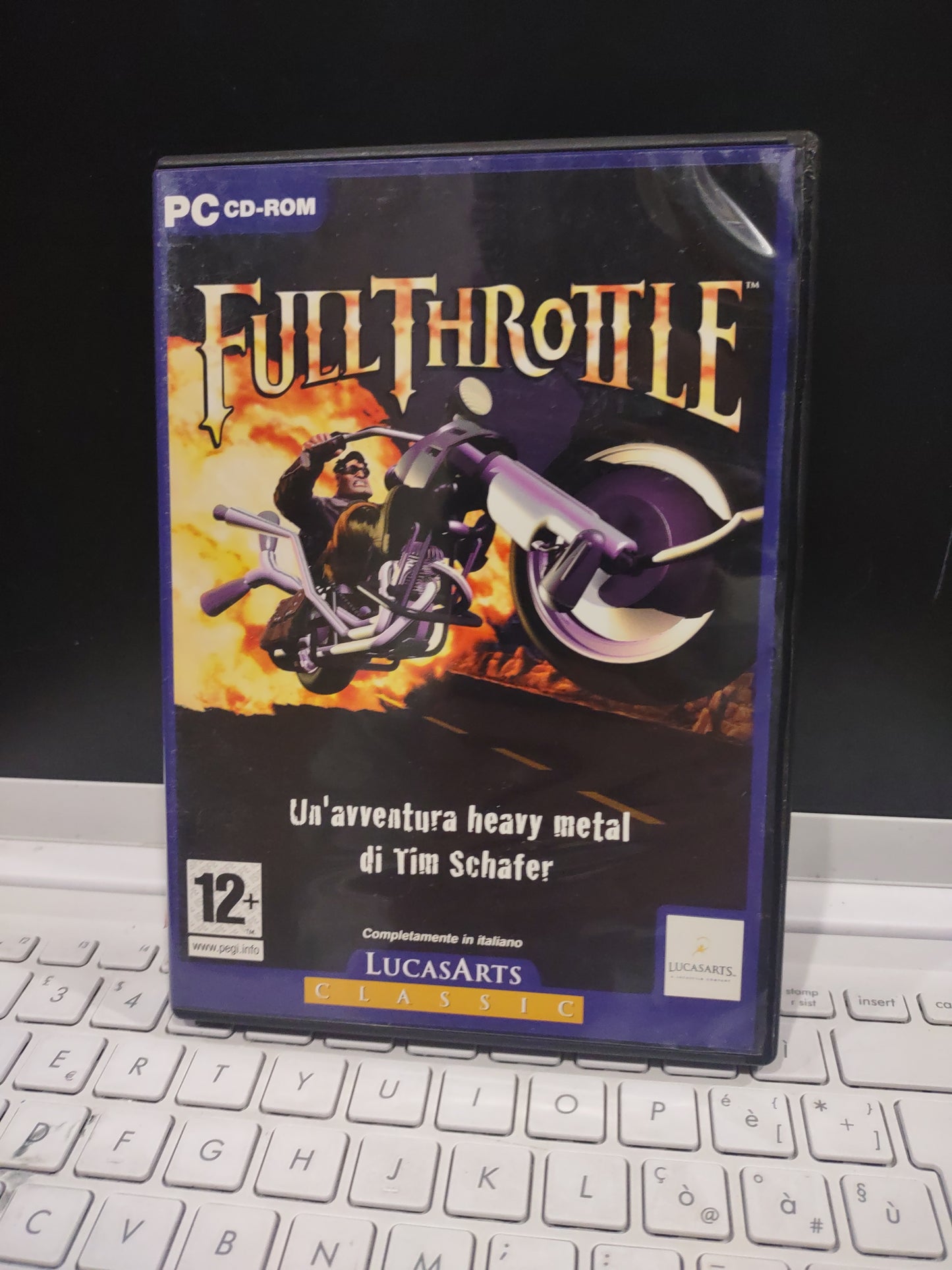Gioco PC CD-Rom full throttle un'avventura heavy metal di Tim schafer LucasArts classics