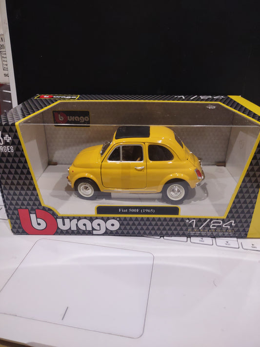 Burago Fiat 500 f 1965 scala 1 a 24 metal and plastic