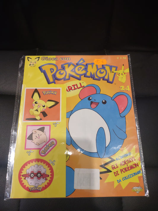 Rivista gioca con Pokémon #24 con adesivi vintage