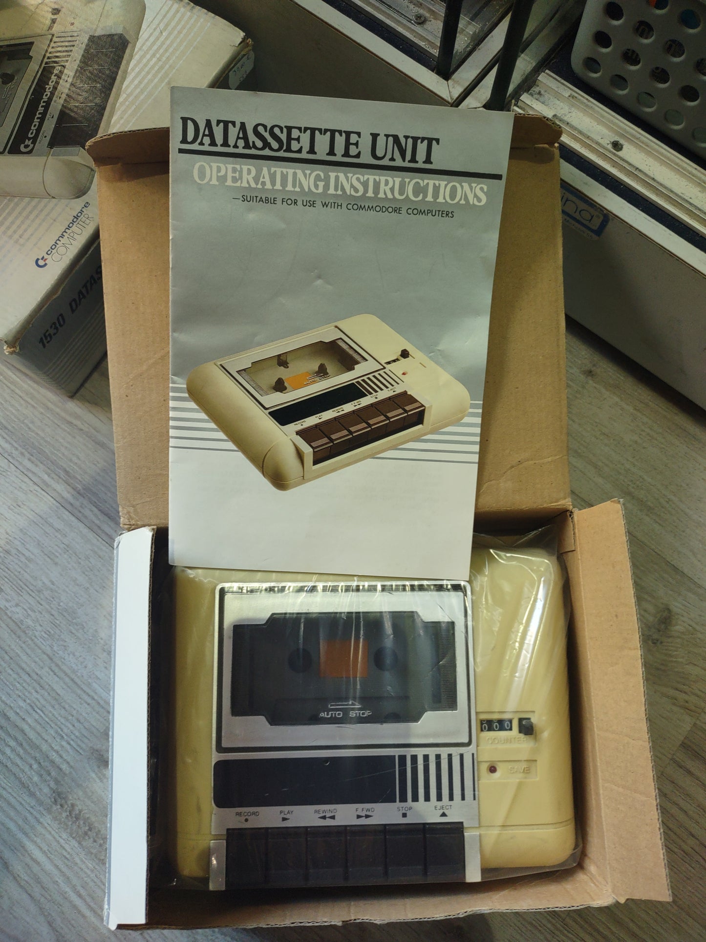 Datasette unit commodore c64 128 scatola e istruzioni