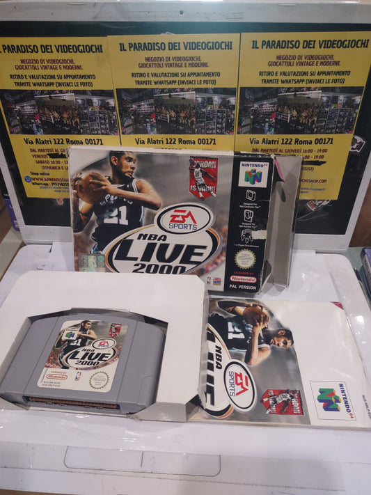 Gioco Nintendo 64 con scatola NBA live 2000