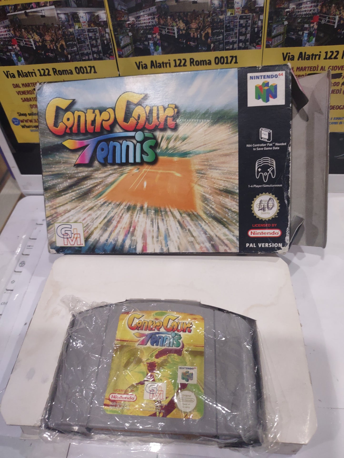 Gioca Nintendo 64 scatola cartuccia contre court tennis