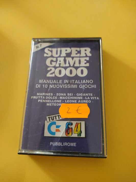 Cassetta commodore 64 supergame 2000 numero 7