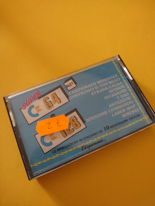 Cassetta super commodore 64 e 128 edigamma numero 21