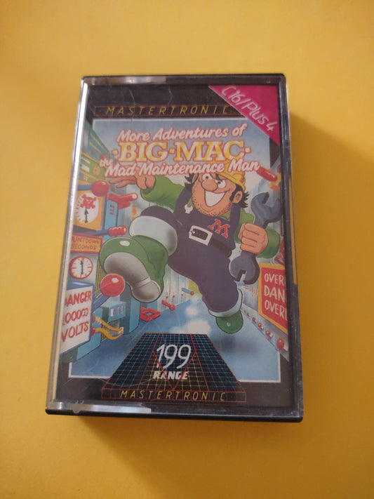 Gioco cassetta commodore c16 plus 4 more adventures of Big Mac the maintenance Man