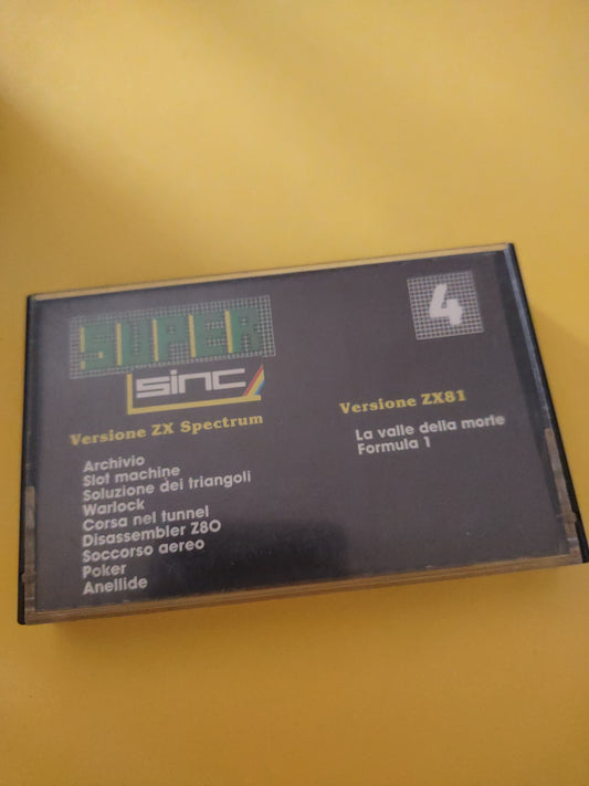 Cassetta ZX spectrum super Sinc 4