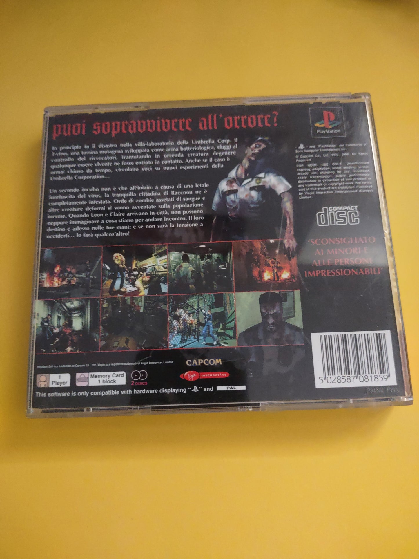 Gioco PlayStation PS1 Resident evil 2 capcom ITA