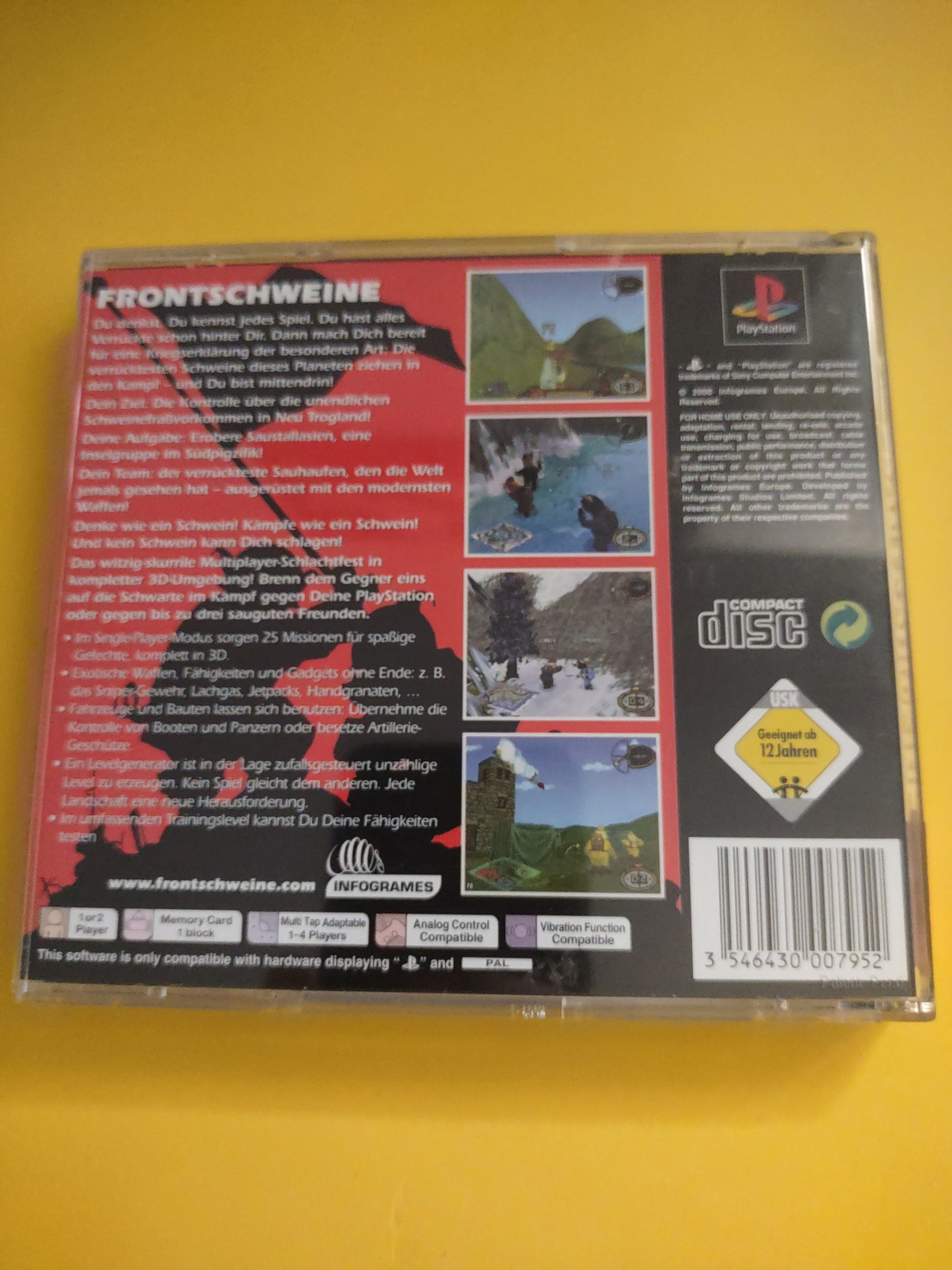 Gioco PlayStation PS1 hogs of war frontschweine