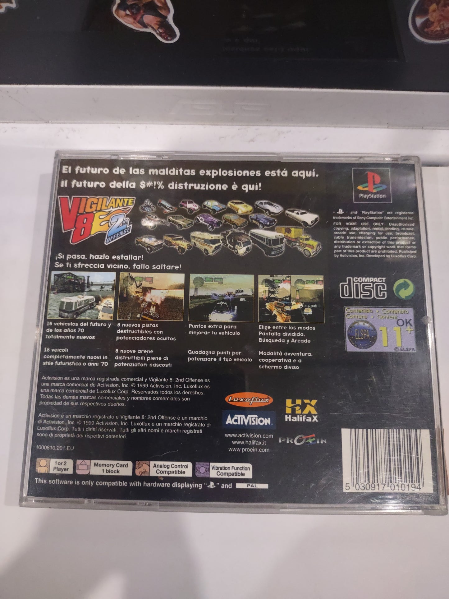 Gioco PlayStation PS1 vigilante 8: second offensive