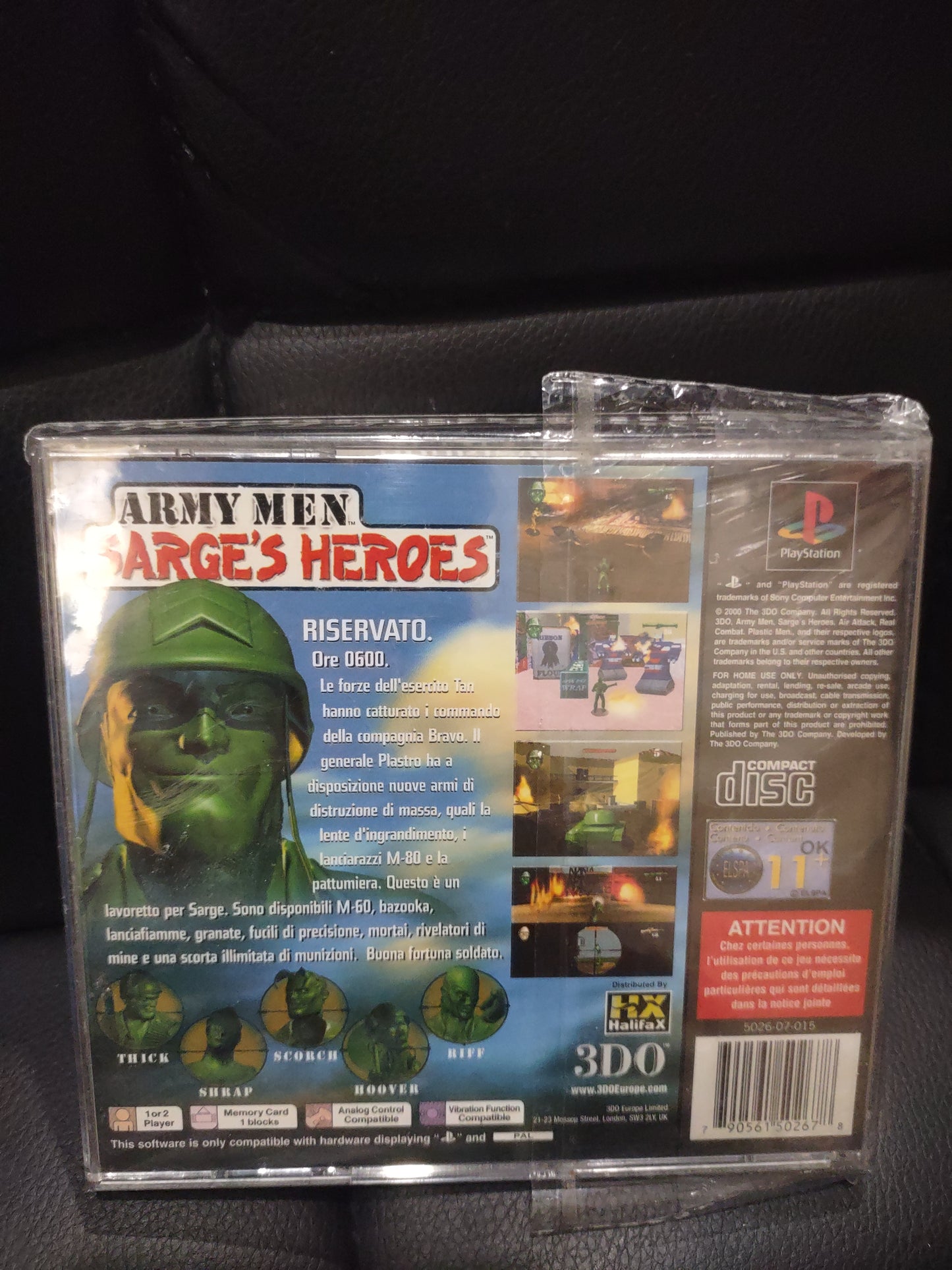 Gioco PlayStation PS1 army men serge's heroes