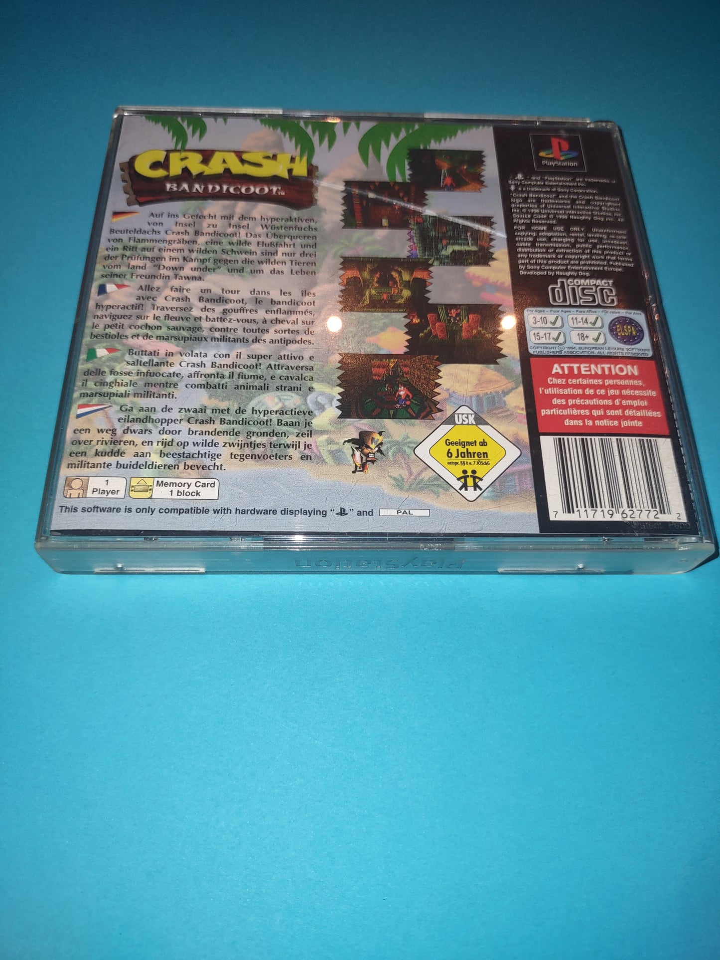 Gioco PlayStation PS1 raro crash Bandicoot 1