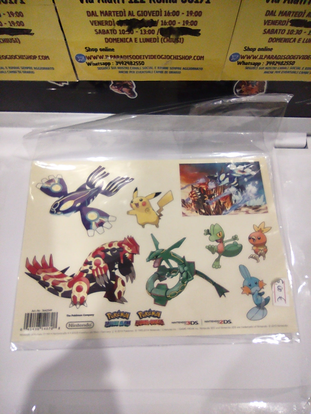 Adesivi promo Pokémon Nintendo zaffiro alpha Rubino Omega 3DS 2DS
