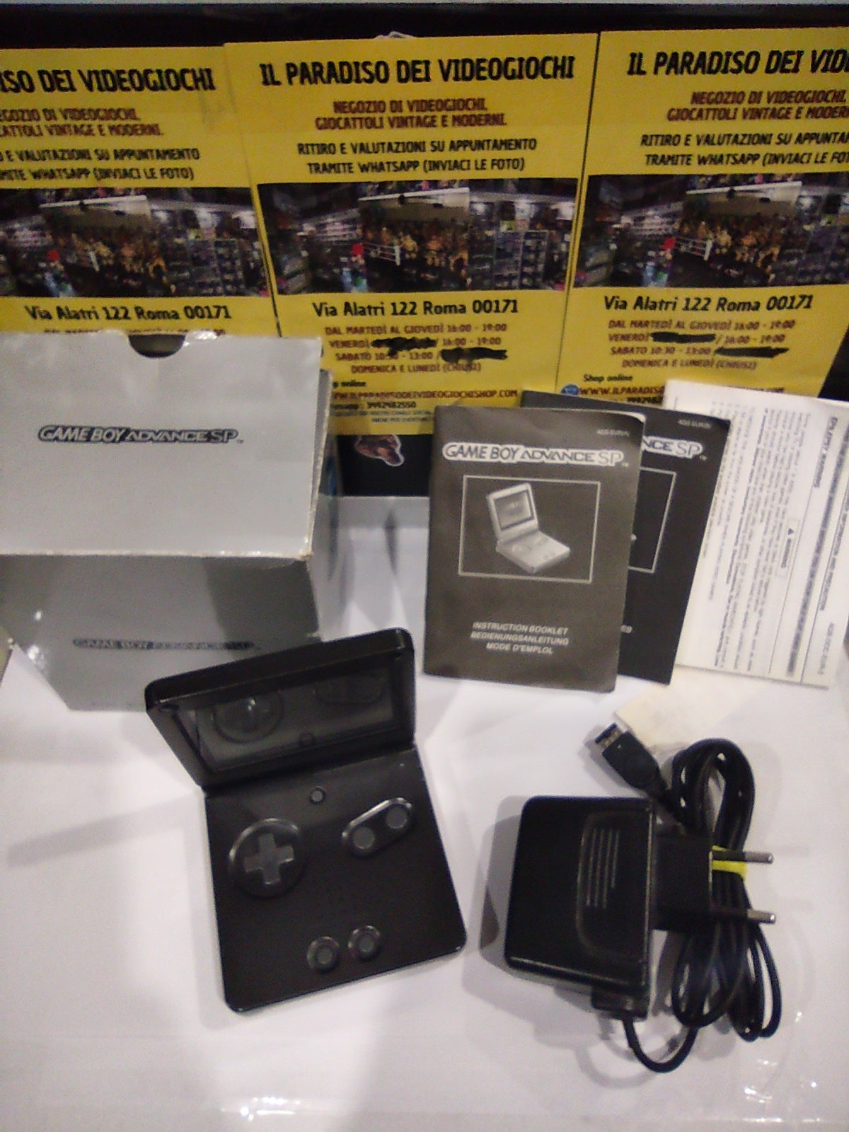 Console Gameboy SP Advance black con scatola istruzioni
