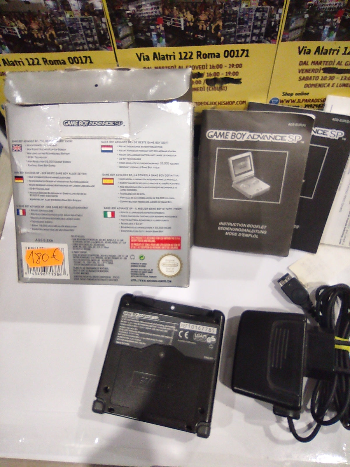 Console Gameboy SP Advance black con scatola istruzioni