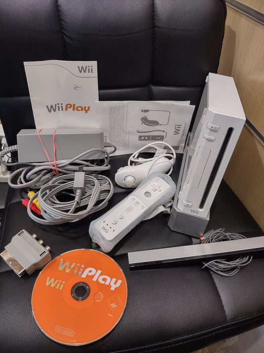 Console Nintendo Wii White con cavi gioco Wii play incluso F2