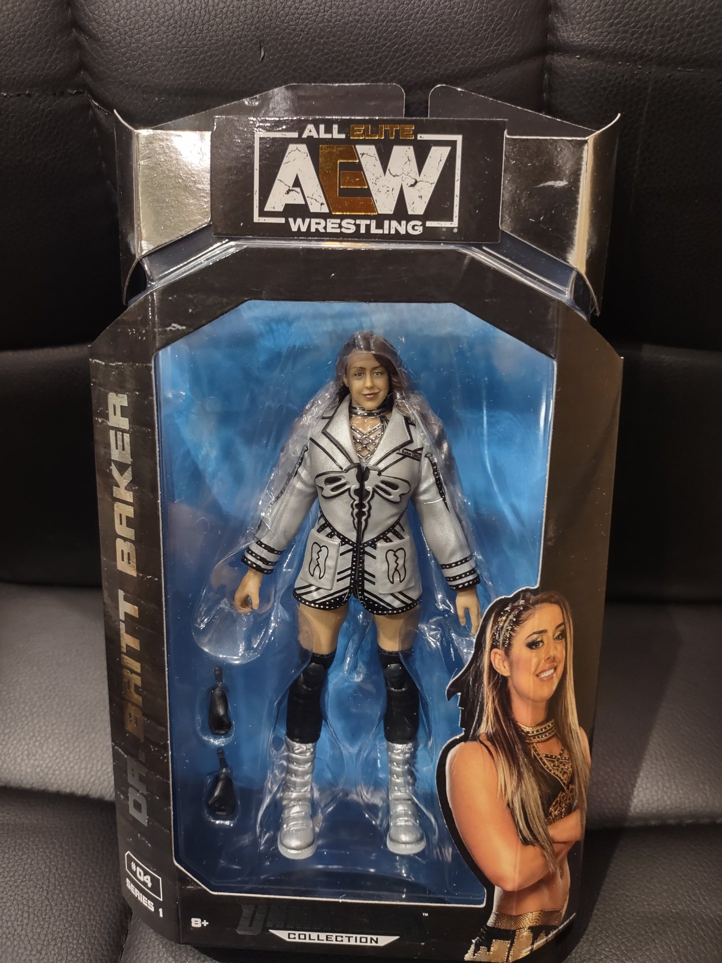 Aew wrestling catch figure dr. Britt. Baker