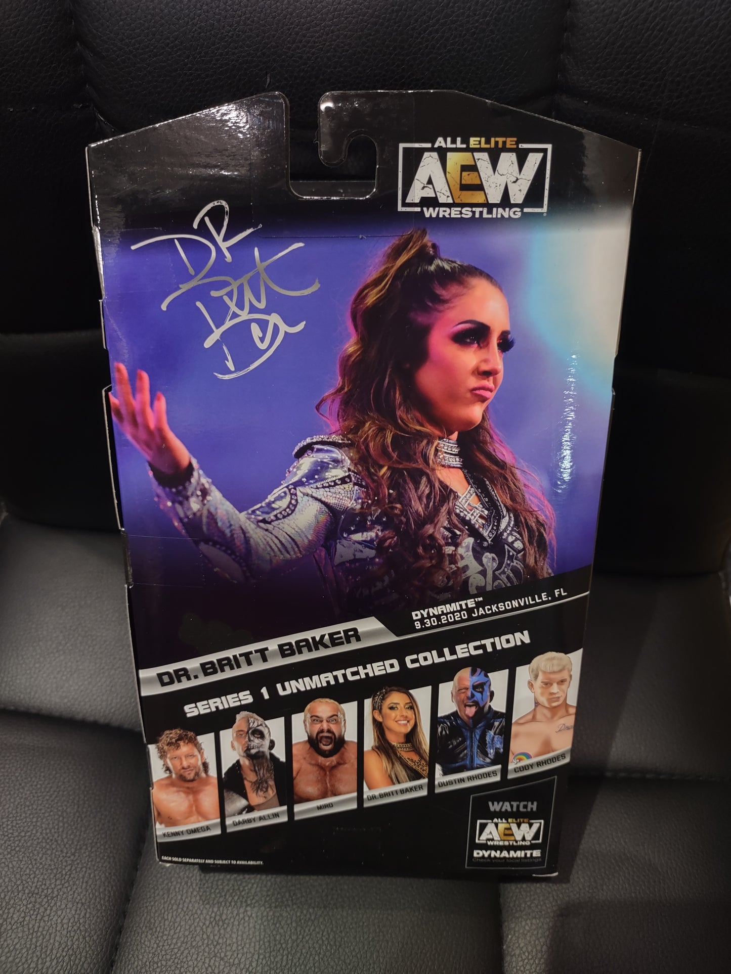 Aew wrestling catch figure dr. Britt. Baker