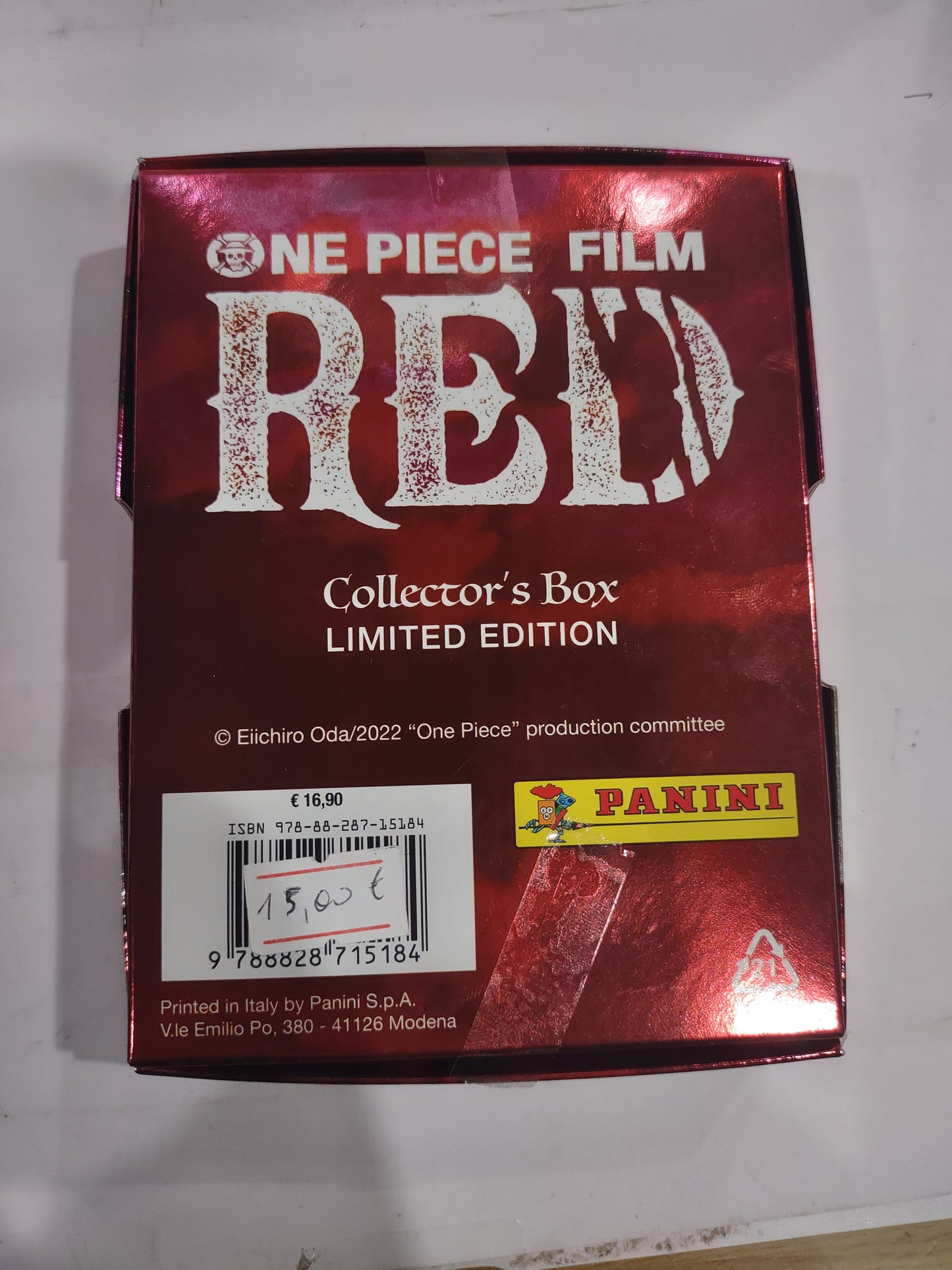 Panini collectors box limited edition One piece film Red