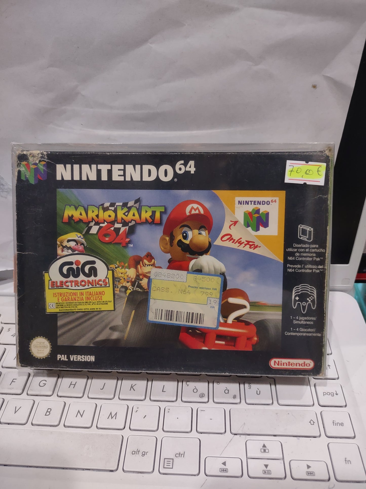 Gioco Nintendo 64 n64 Mario kart gig con scatola istruzioni