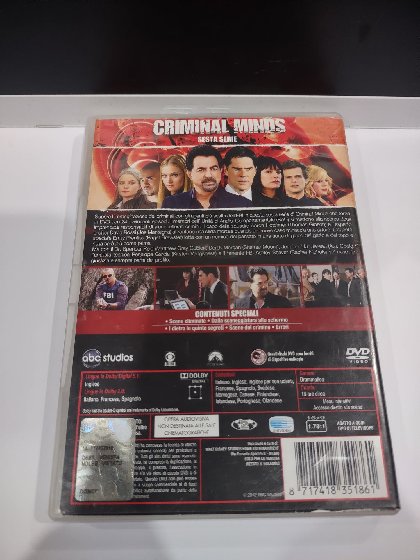 Cofanetto DVD criminal minds sesta serie