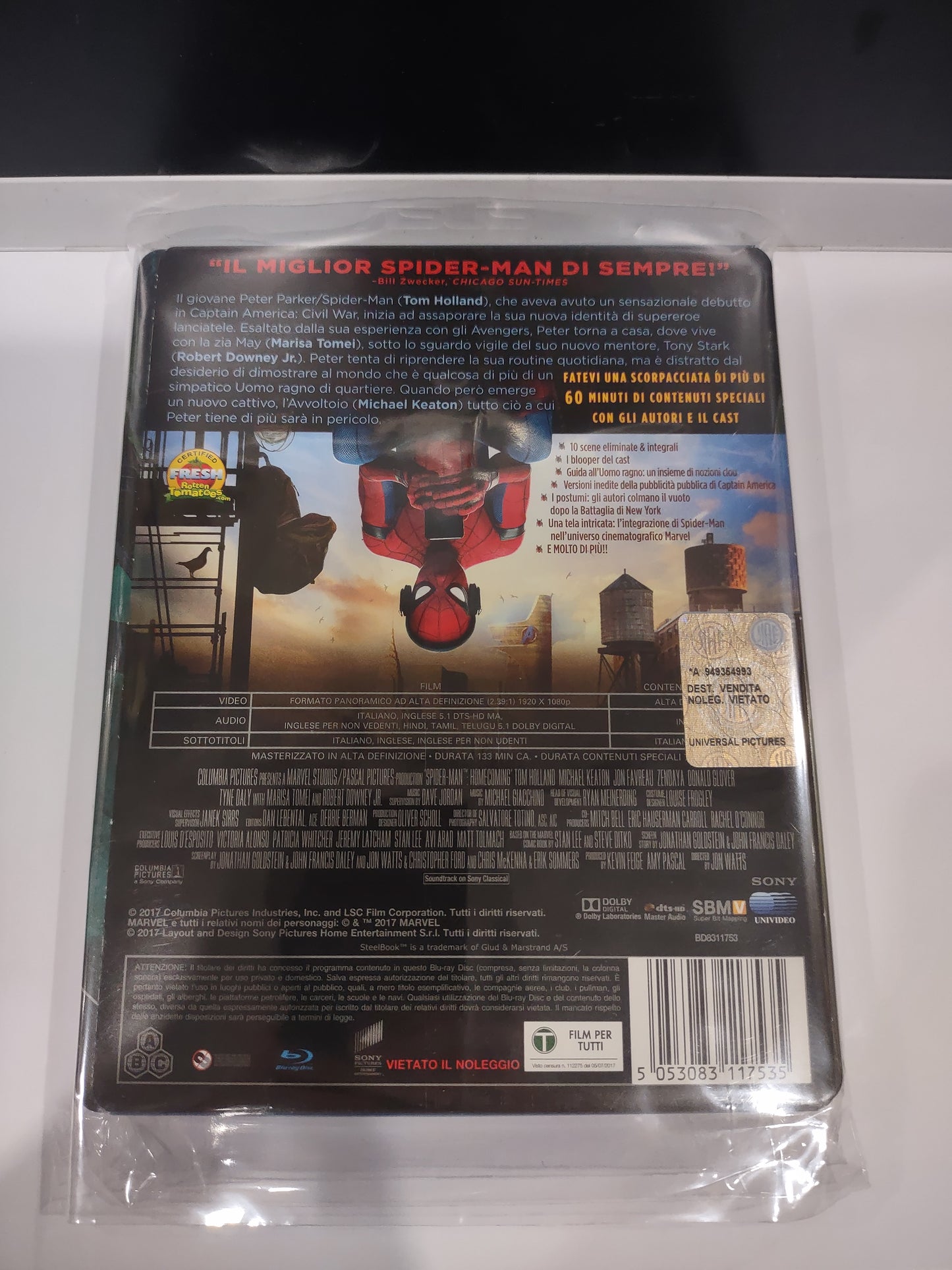 Film blu-ray Marvel studios spider-man homecoming limited edition steelbook